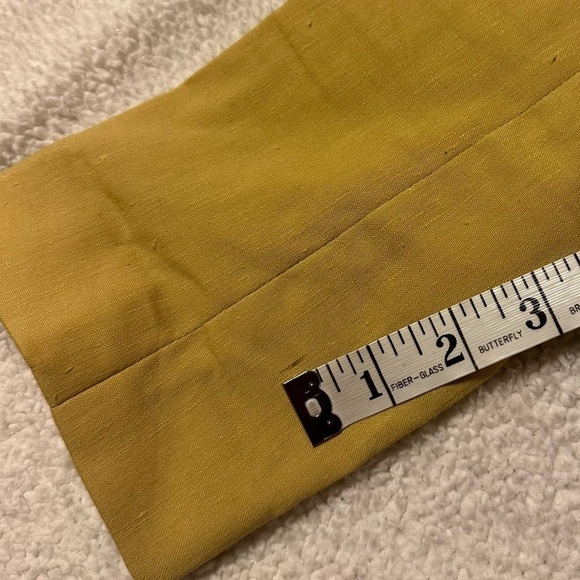 Veronica Beard Nisha Double Breasted Blazer Vintage Yellow Linen Jacket - Picture 12 of 16